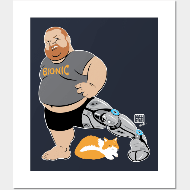 Bionic Justin and Biscuit! Wall Art by BEarMUSEMENT